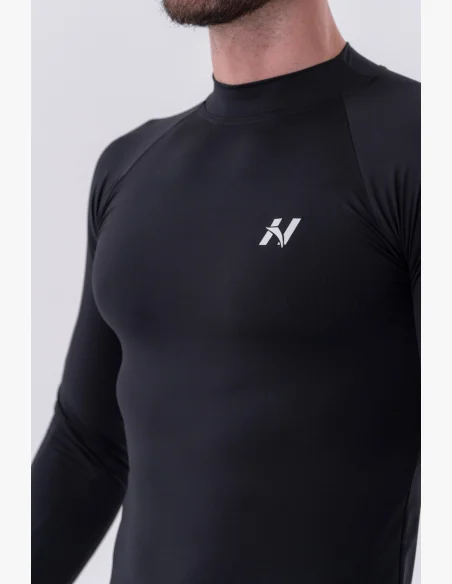 NEBBIA • NEBBIA T-shirt funzionale a maniche lunghe "Active" nera • Nebshop.it