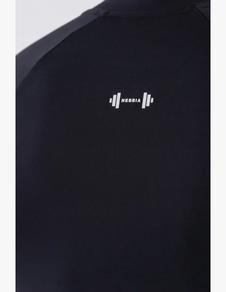 NEBBIA • NEBBIA T-shirt funzionale a maniche lunghe "Active" nera • Nebshop.it