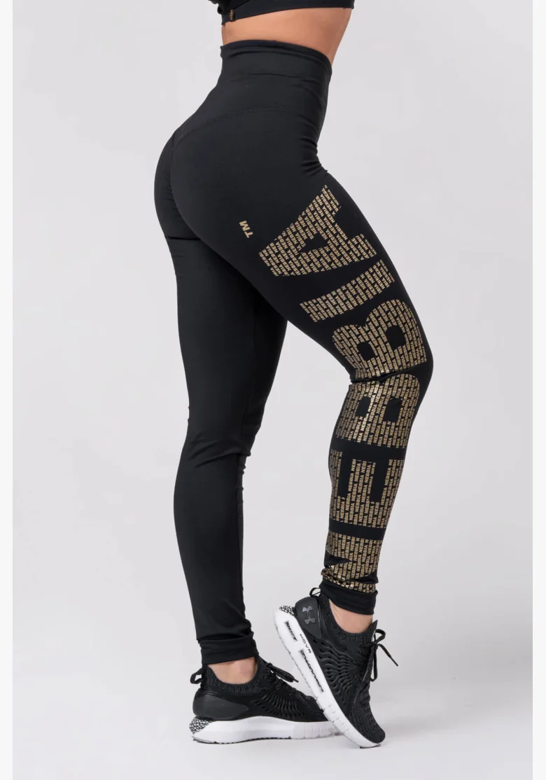 NEBBIA • Gold Print Leggings • NEBBIAshop.cz