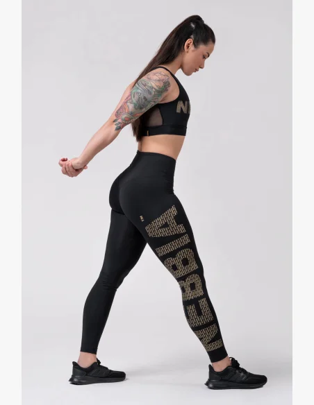 NEBBIA • Gold Print Leggings • NEBBIAshop.cz