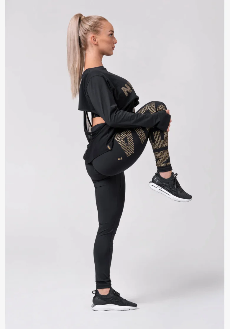 NEBBIA • Gold Print Leggings • NEBBIAshop.cz