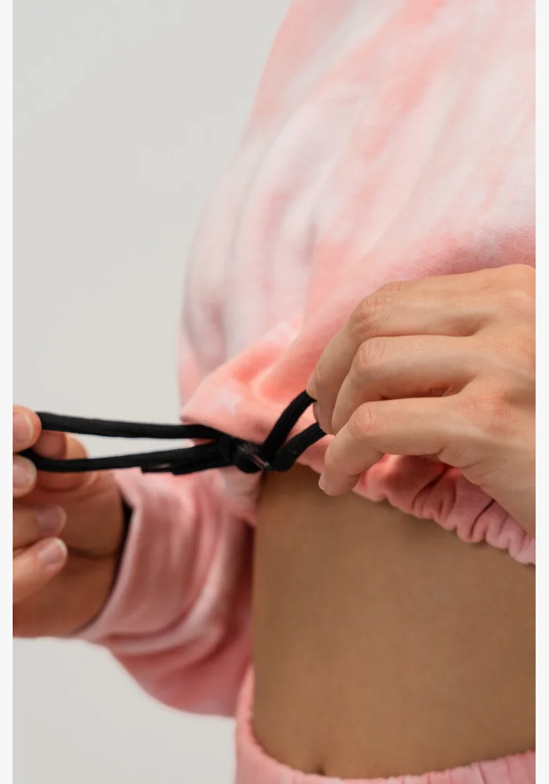 NEBBIA • NEBBIA Re-fresh felpa corta con cappuccio rosa • Nebshop.cz