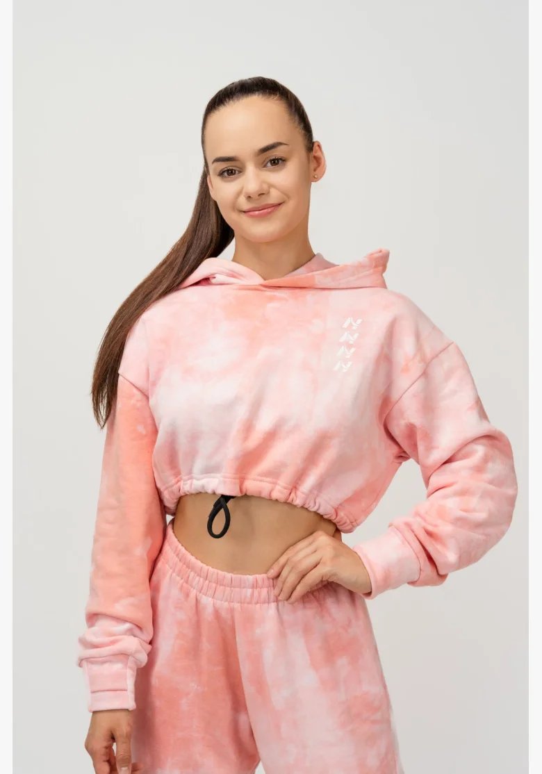 NEBBIA • NEBBIA Re-fresh felpa corta con cappuccio rosa • Nebshop.cz