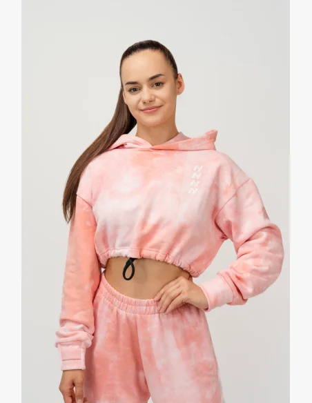 NEBBIA • NEBBIA Re-fresh felpa corta con cappuccio rosa • Nebshop.cz