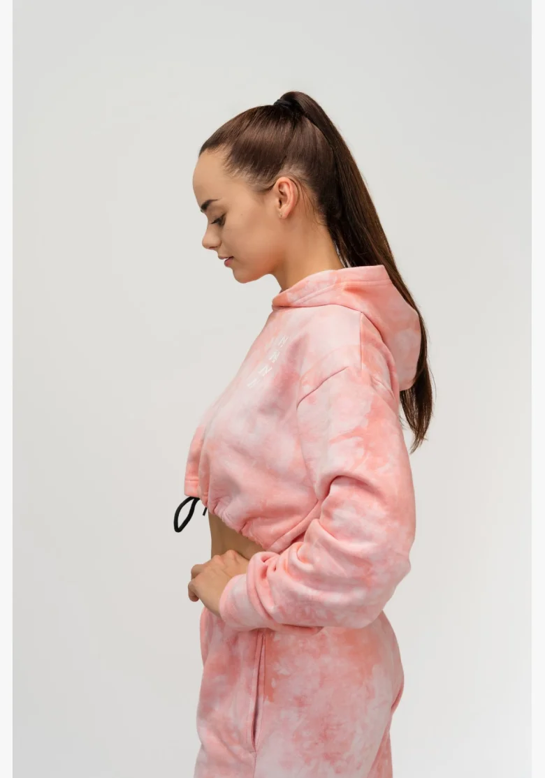 NEBBIA • NEBBIA Re-fresh felpa corta con cappuccio rosa • Nebshop.cz