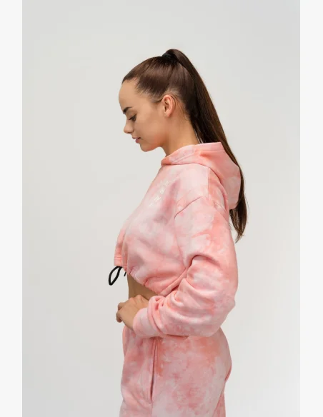 NEBBIA • NEBBIA Re-fresh felpa corta con cappuccio rosa • Nebshop.cz