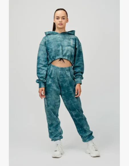 NEBBIA • NEBBIA Re-fresh felpa crop da donna con cappuccio verde • Nebshop.cz