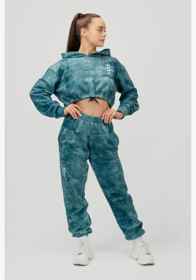 NEBBIA • NEBBIA Re-fresh felpa crop da donna con cappuccio verde • Nebshop.cz