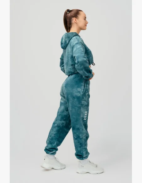 NEBBIA • NEBBIA Re-fresh felpa crop da donna con cappuccio verde • Nebshop.cz