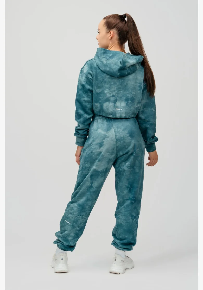 NEBBIA • NEBBIA Re-fresh felpa crop da donna con cappuccio verde • Nebshop.cz