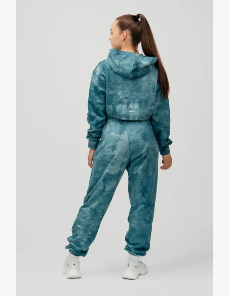 NEBBIA • NEBBIA Re-fresh felpa crop da donna con cappuccio verde • Nebshop.cz