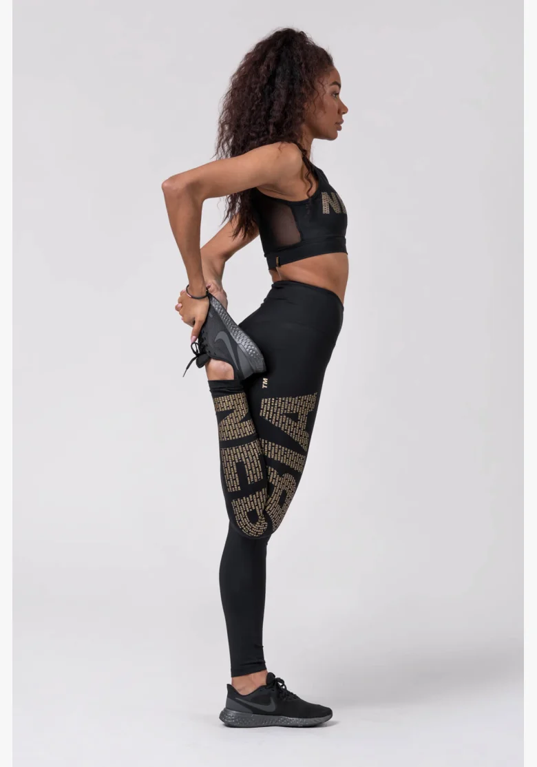 NEBBIA • Gold Print Leggings • NEBBIAshop.cz