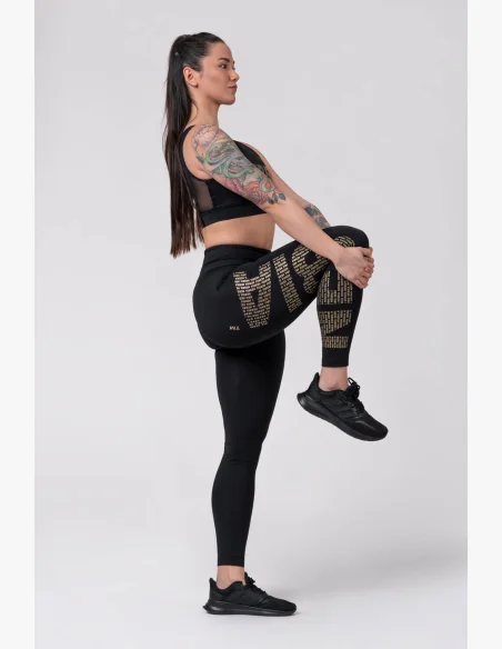 NEBBIA • Gold Print Leggings • NEBBIAshop.cz