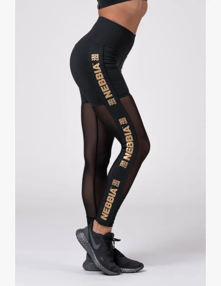 NEBBIA • Leggings in Rete Dorata • NEBBIAshop.cz