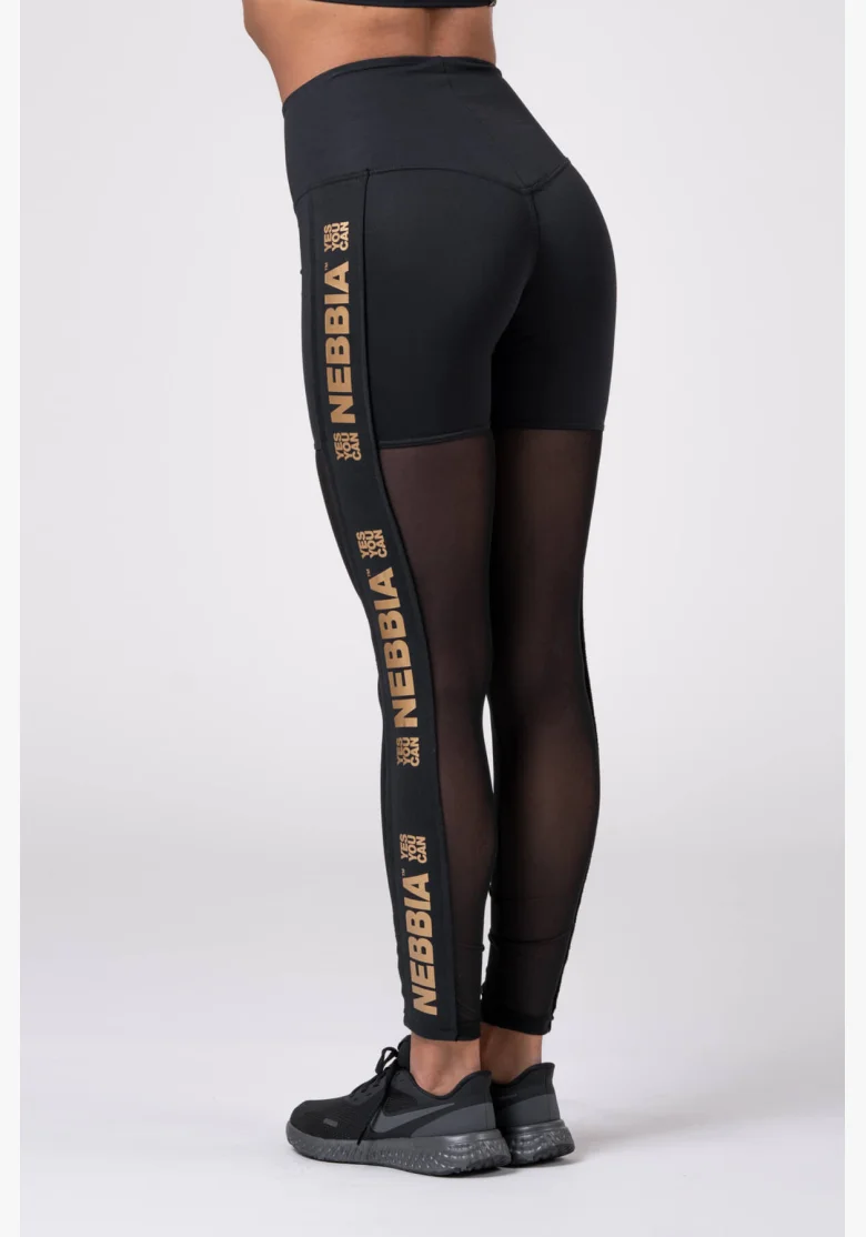 NEBBIA • Leggings in Rete Dorata • NEBBIAshop.cz