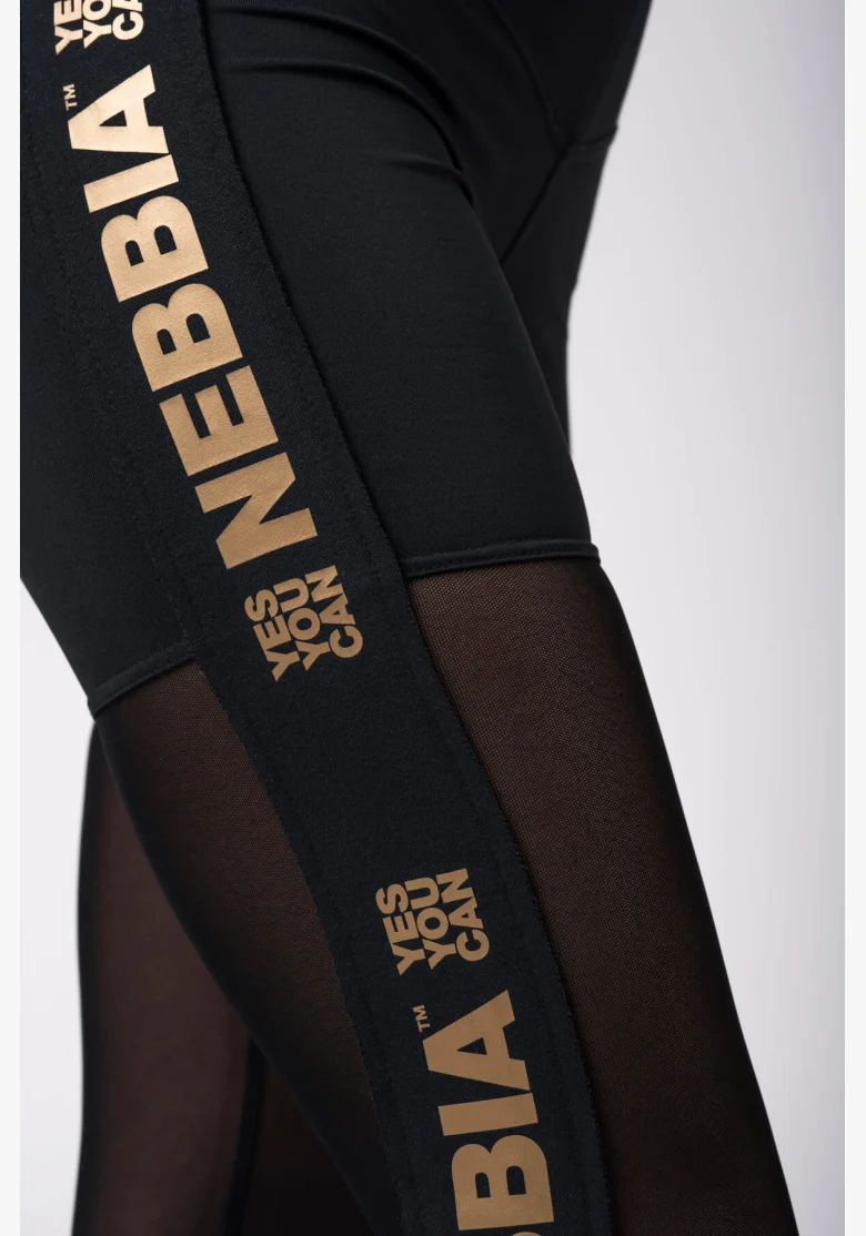 NEBBIA • Leggings in Rete Dorata • NEBBIAshop.cz