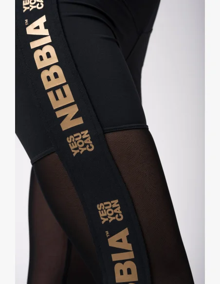 NEBBIA • Leggings in Rete Dorata • NEBBIAshop.cz