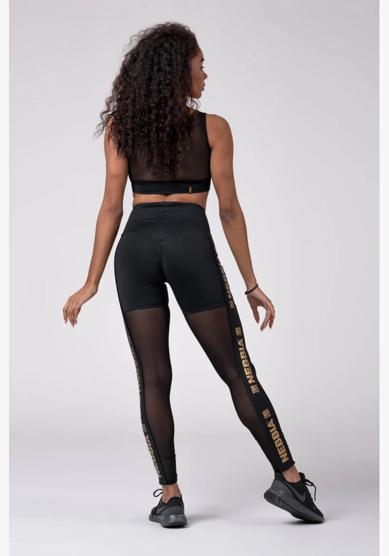 NEBBIA • Leggings in Rete Dorata • NEBBIAshop.cz