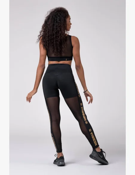 NEBBIA • Leggings in Rete Dorata • NEBBIAshop.cz