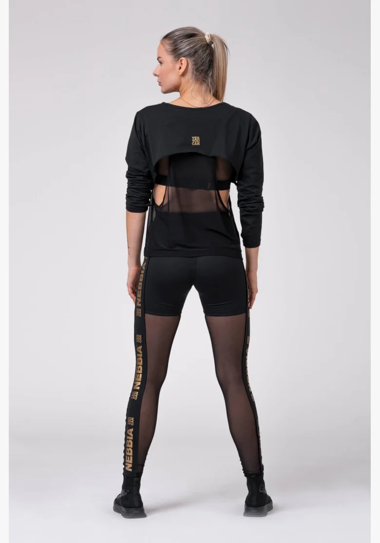 NEBBIA • Leggings in Rete Dorata • NEBBIAshop.cz