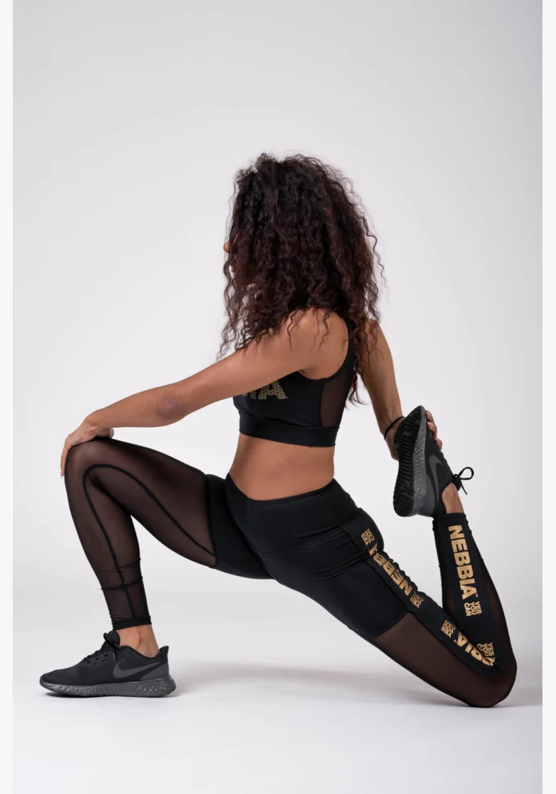 NEBBIA • Leggings in Rete Dorata • NEBBIAshop.cz