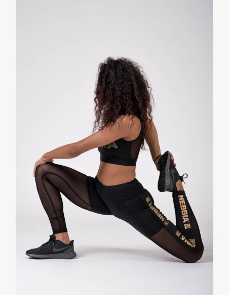 NEBBIA • Leggings in Rete Dorata • NEBBIAshop.cz