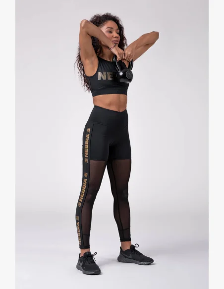 NEBBIA • Leggings in Rete Dorata • NEBBIAshop.cz