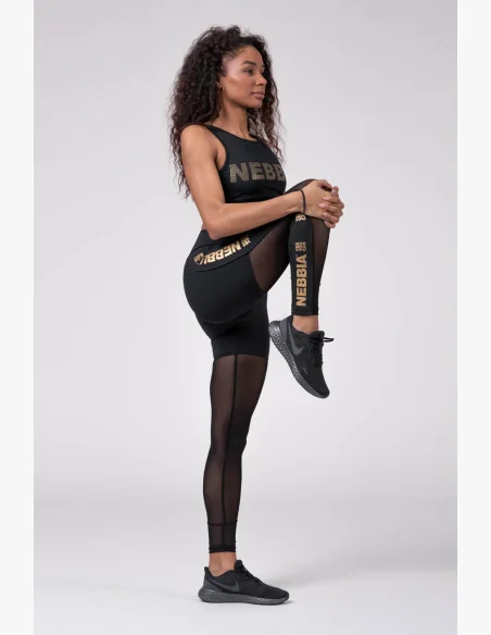 NEBBIA • Leggings in Rete Dorata • NEBBIAshop.cz