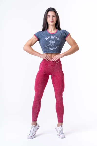 NEBBIA • NEBBIA Leggings lavati con vita alta LEGACY • Nebshop.it