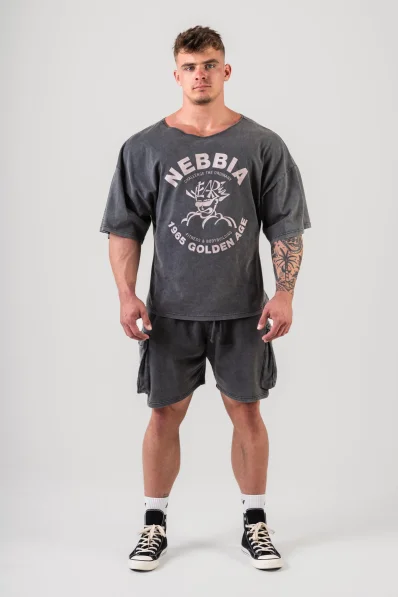 NEBBIA • NEBBIA Washed cotone rag top GOLDEN AGE nero • Nebshop.cz 2