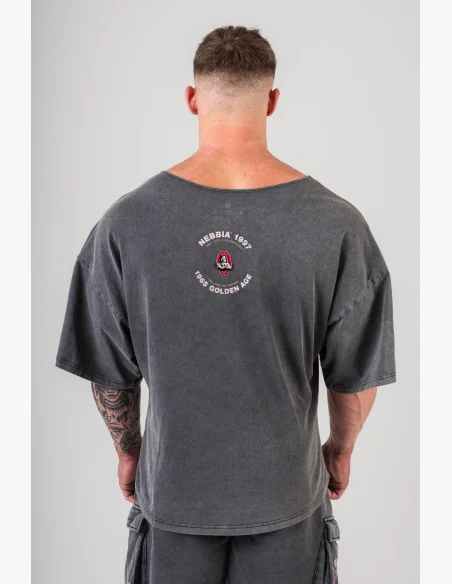 NEBBIA • NEBBIA Washed cotone rag top GOLDEN AGE nero • Nebshop.cz
