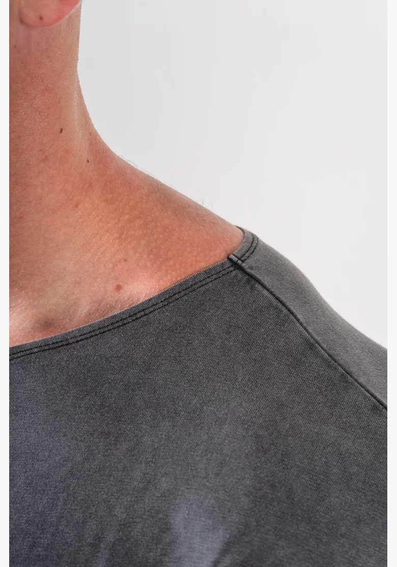 NEBBIA • NEBBIA Washed cotone rag top GOLDEN AGE nero • Nebshop.cz