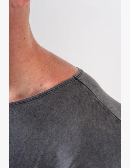 NEBBIA • NEBBIA Washed cotone rag top GOLDEN AGE nero • Nebshop.cz