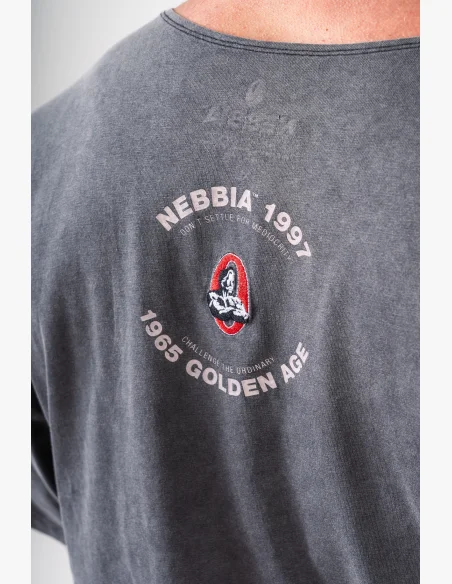 NEBBIA • NEBBIA Washed cotone rag top GOLDEN AGE nero • Nebshop.cz