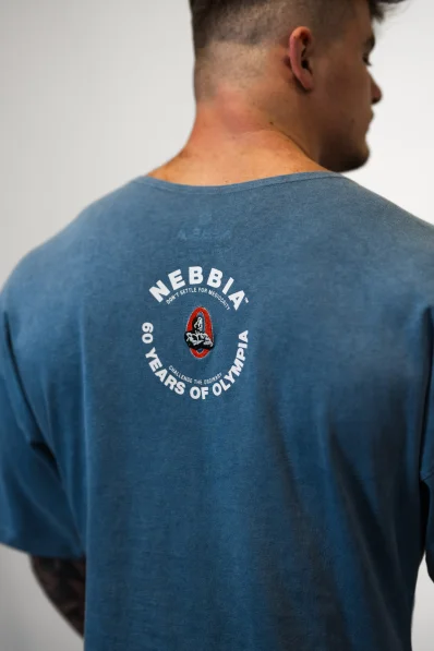 NEBBIA • NEBBIA Top in cotone lavato GOLDEN AGE blu • Nebshop.cz 2