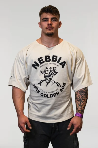 NEBBIA • NEBBIA Washed cotton rag top GOLDEN AGE grigio • Nebshop.cz