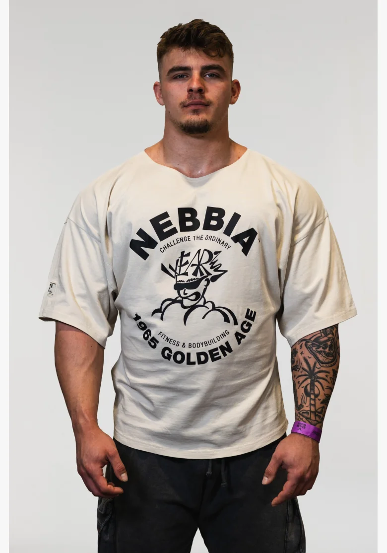 NEBBIA • NEBBIA Washed cotton rag top GOLDEN AGE grigio • Nebshop.cz