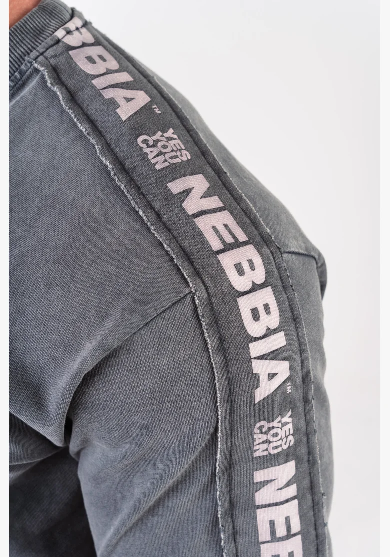 NEBBIA • NEBBIA T-shirt oversize lavato GOLDEN AGE nero • Nebshop.cz