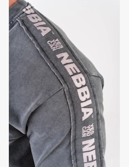 NEBBIA • NEBBIA T-shirt oversize lavato GOLDEN AGE nero • Nebshop.cz