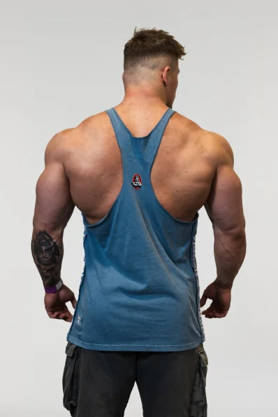 NEBBIA • NEBBIA Canotta muscle back lavata GOLDEN AGE blu • Nebshop.cz 2
