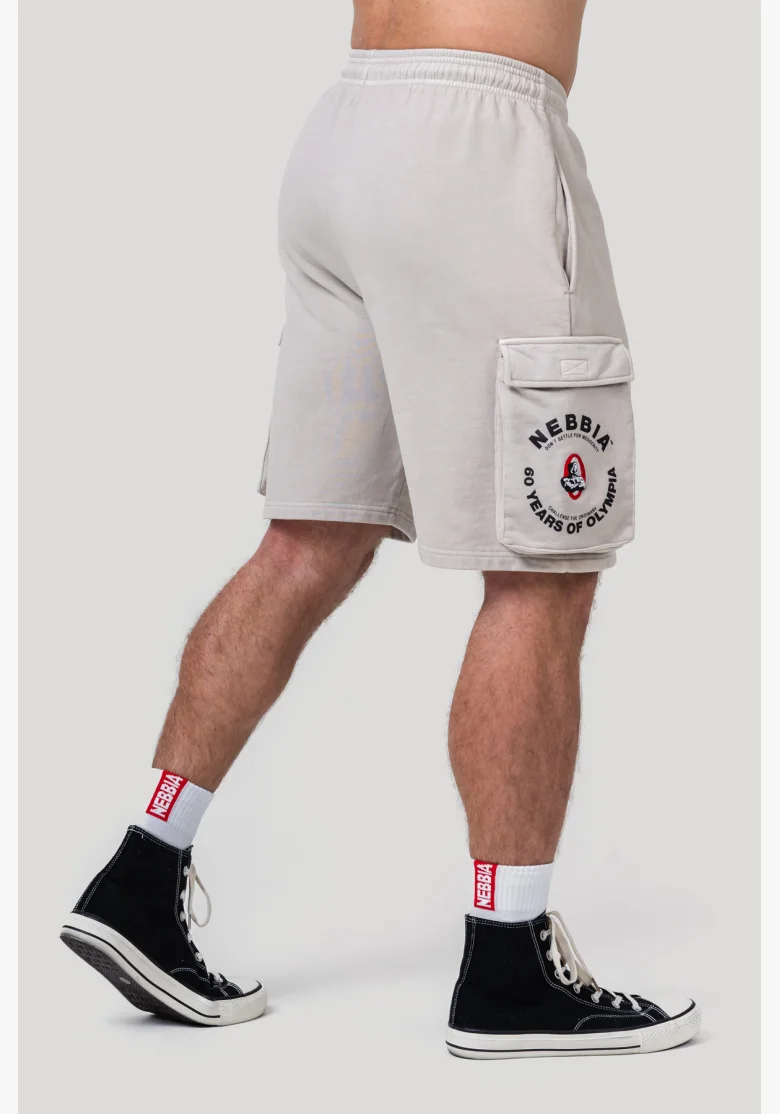 NEBBIA • NEBBIA Washed pantaloni cargo larghi LEGACY grigi • Nebshop.it