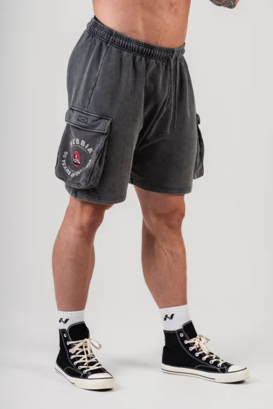 NEBBIA • NEBBIA Washed pantaloni cargo larghi LEGACY grigi • Nebshop.cz