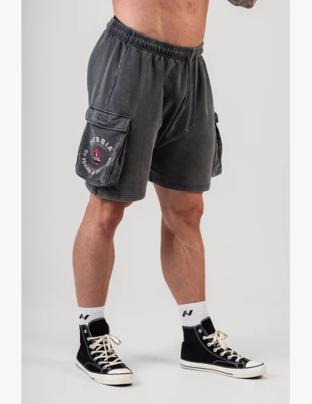 NEBBIA • NEBBIA Washed pantaloni cargo larghi LEGACY grigi • Nebshop.cz