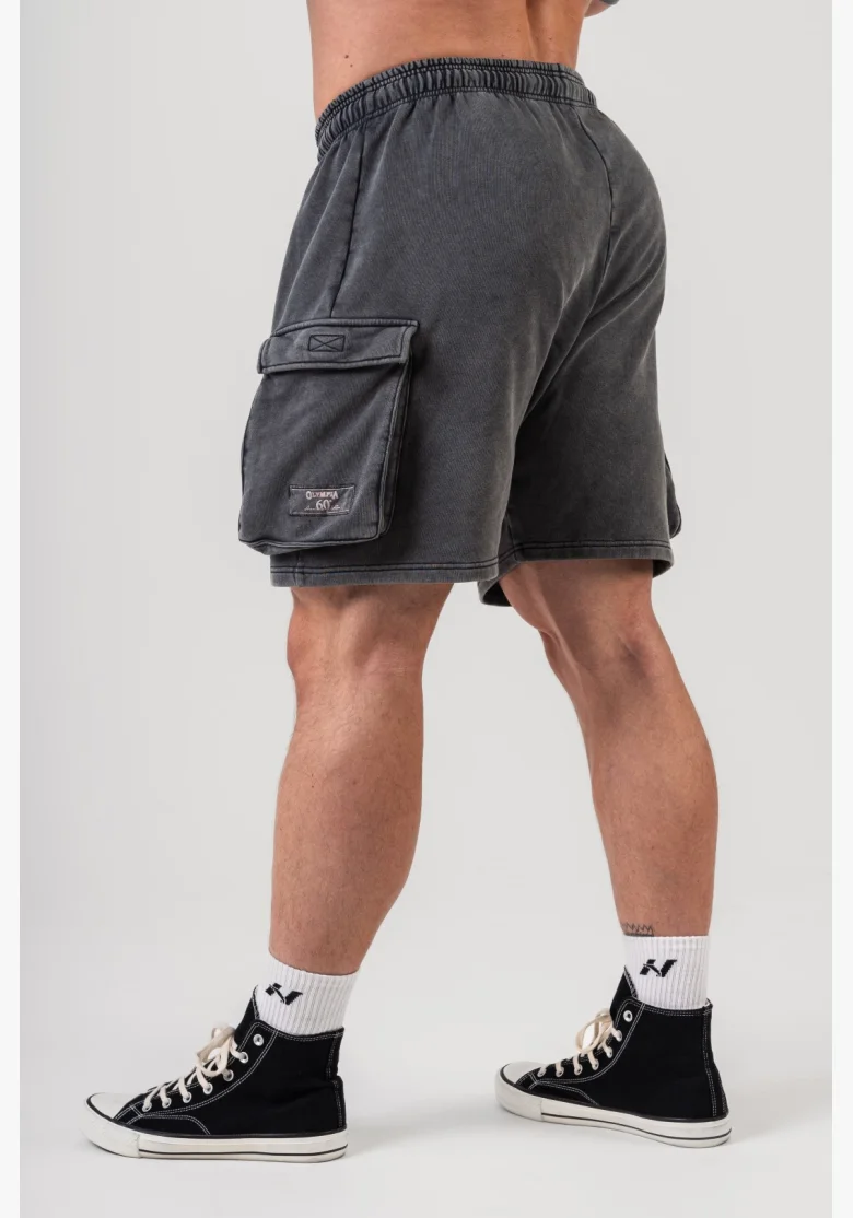 NEBBIA • NEBBIA Washed pantaloni cargo larghi LEGACY grigi • Nebshop.cz