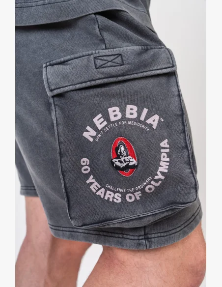 NEBBIA • NEBBIA Washed pantaloni cargo larghi LEGACY grigi • Nebshop.cz