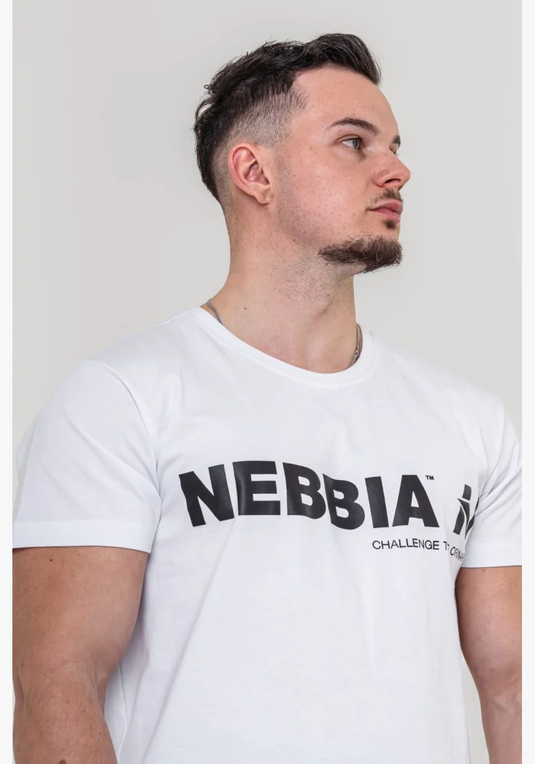 NEBBIA • NEBBIA GYM ESSENTIALS maglietta bianca • Nebshop.it