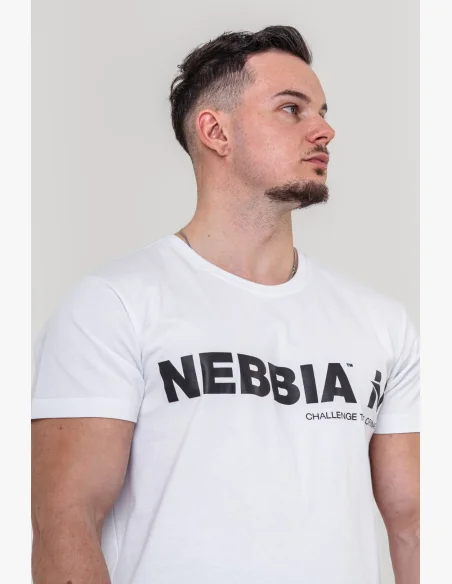 NEBBIA • NEBBIA GYM ESSENTIALS maglietta bianca • Nebshop.it