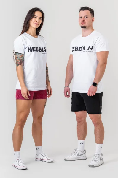 NEBBIA • NEBBIA GYM ESSENTIALS maglietta bianca • Nebshop.it