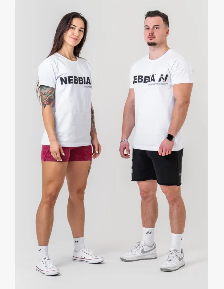 NEBBIA • NEBBIA GYM ESSENTIALS maglietta bianca • Nebshop.it