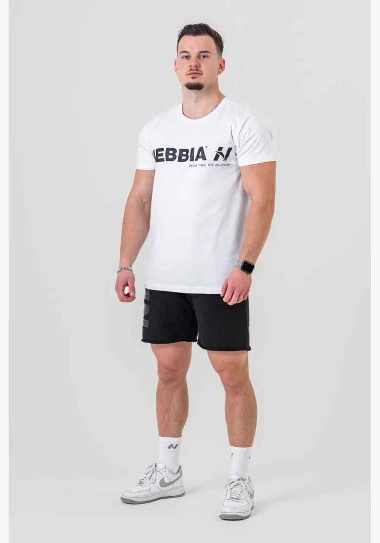 NEBBIA • NEBBIA GYM ESSENTIALS maglietta bianca • Nebshop.it